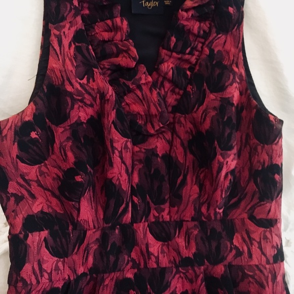 Brocade Floral High Neck Dress - Picture 1 of 4